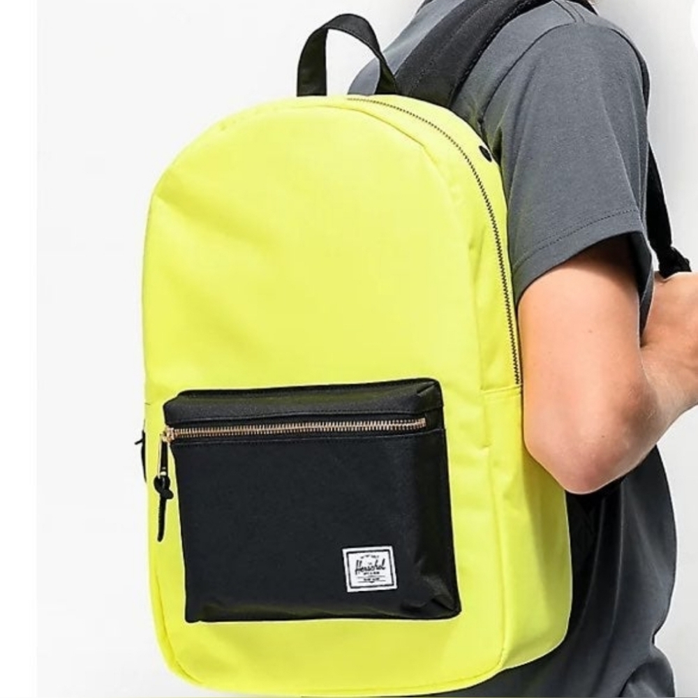 HERSHEL SUPPLY COMPANY Settlement Highlight yellow/black backpack NWT